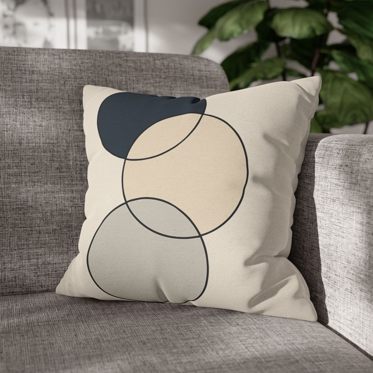Staggered Trio Of Circles trendy patterned pillow cases