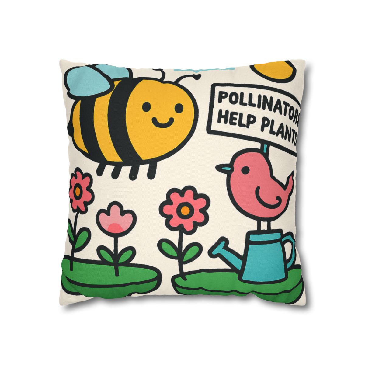 Sky Garden Of Floating Islands And Pollinator Facts personalized pillow covers