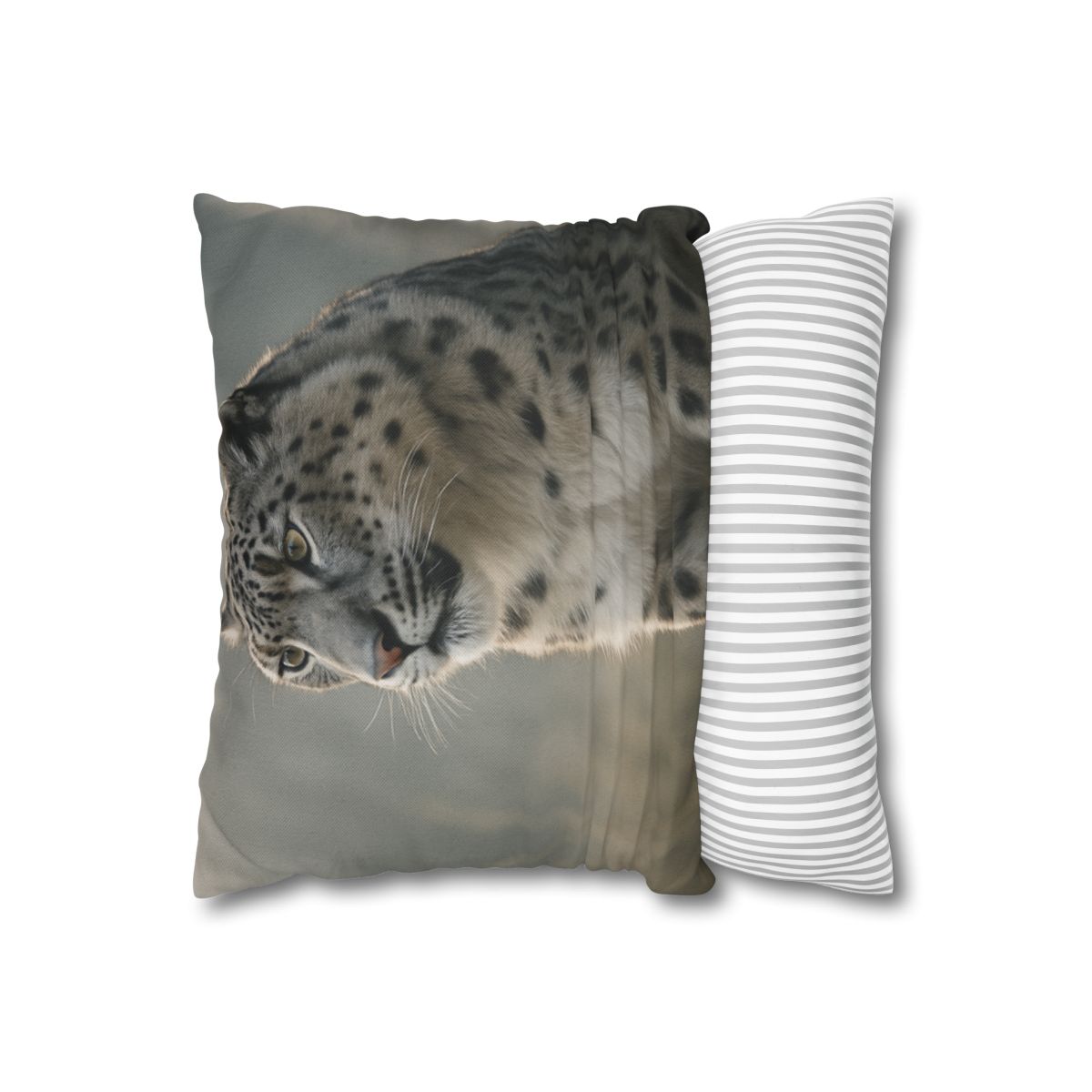 Mist Veil Snow Leopard designer print pillow cases