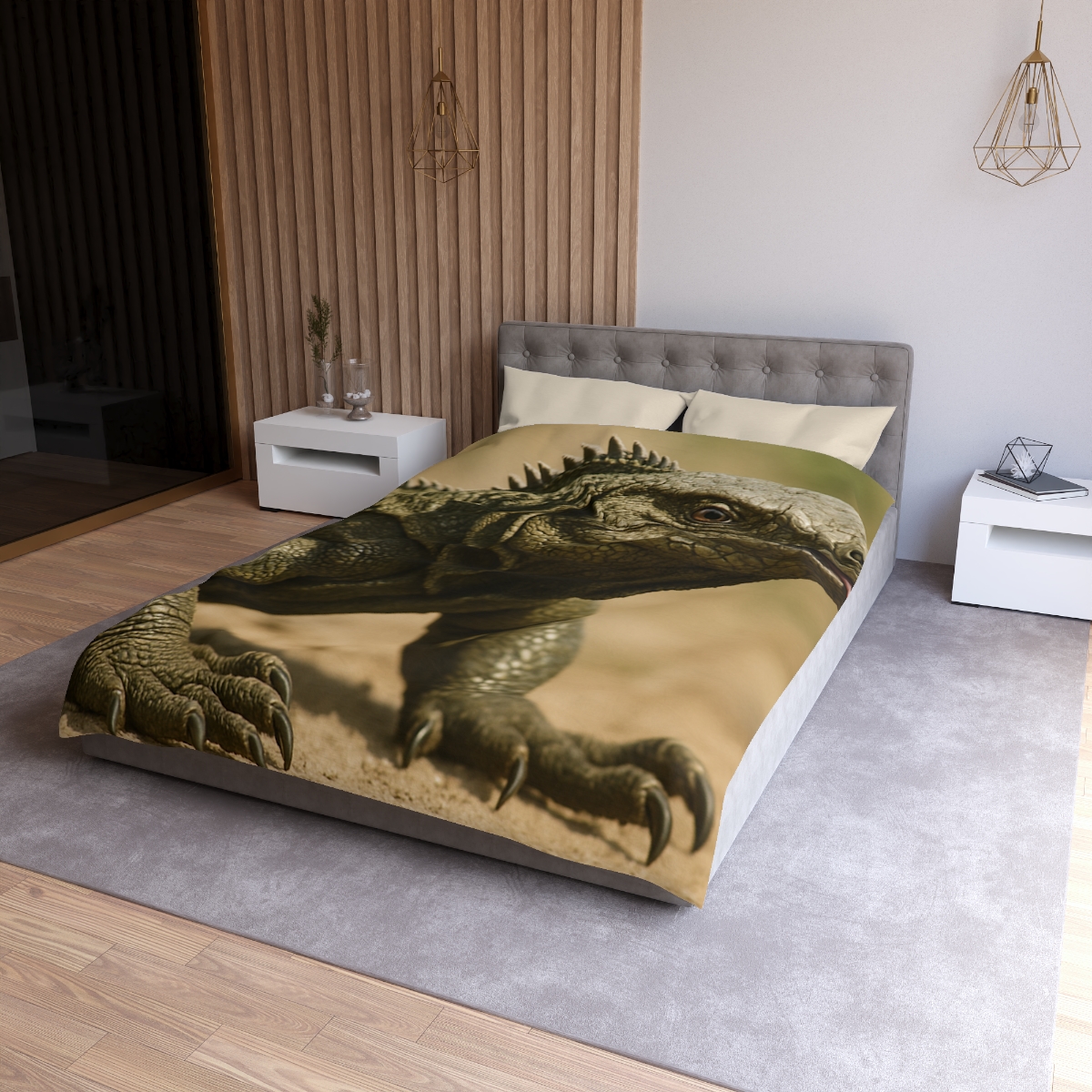 Ancient Sentinel Komodo Dragon stylish duvet covers