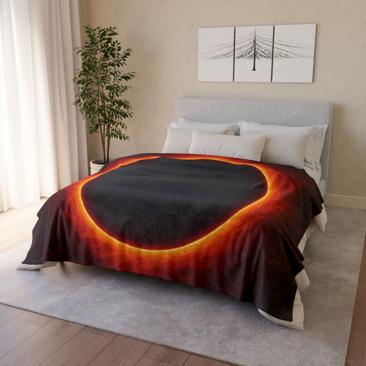 Dark Horizon Singularity decorative home blankets