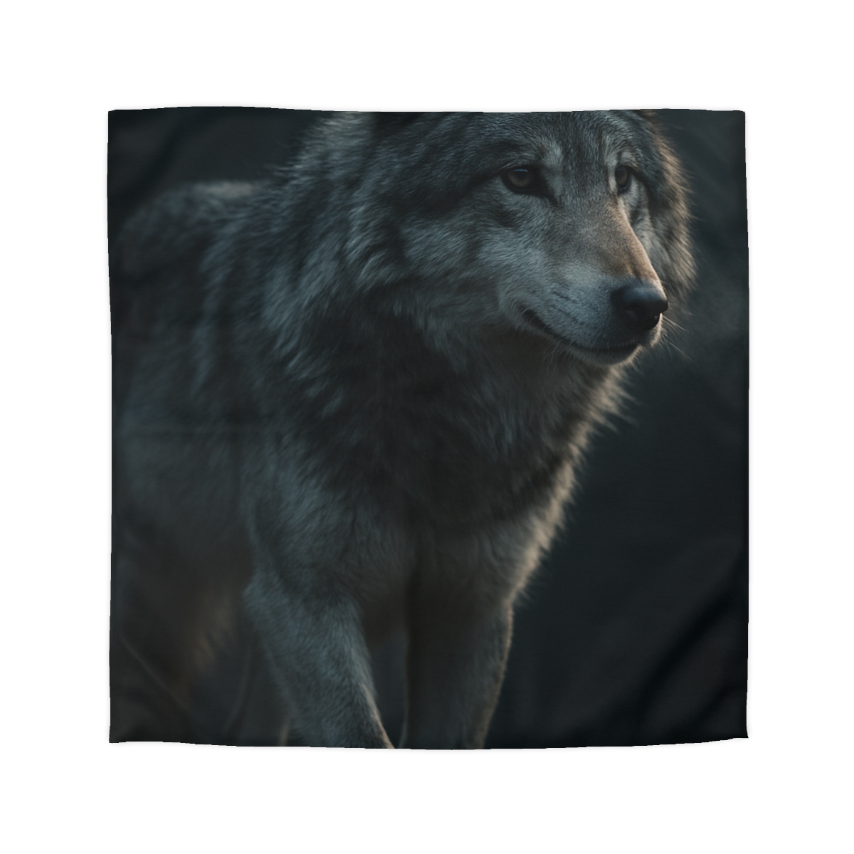 Moonlit Sentinel Gray Wolf trendy bedroom duvets