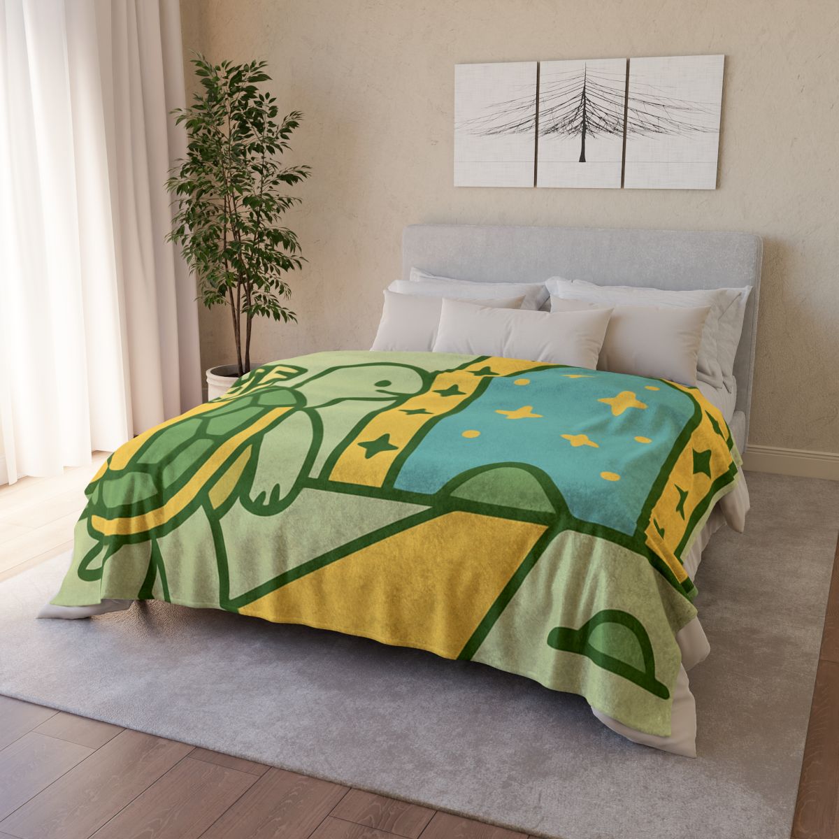 Time-Traveling Tortoise personalized cozy blankets