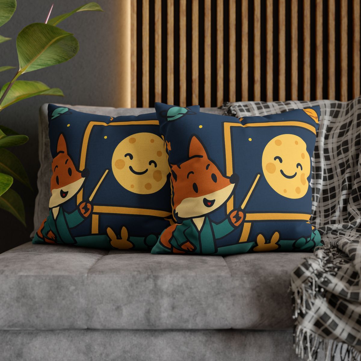 Stargazing Fox And Moon Classroom stylish decorative pillowcases