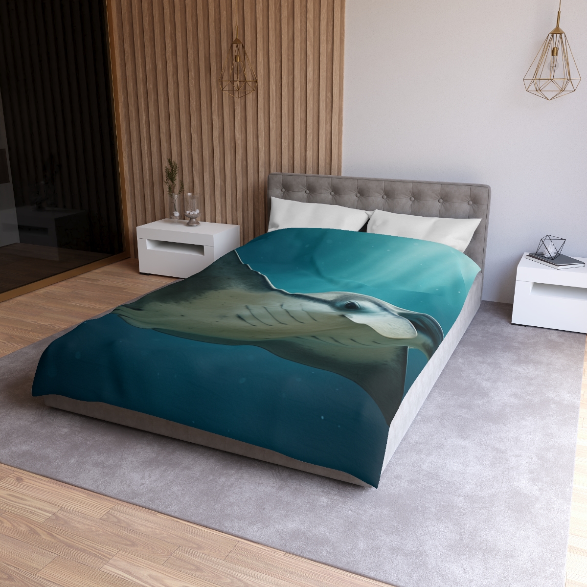 Silk Wing Drift Manta Ray personalized bedding duvets