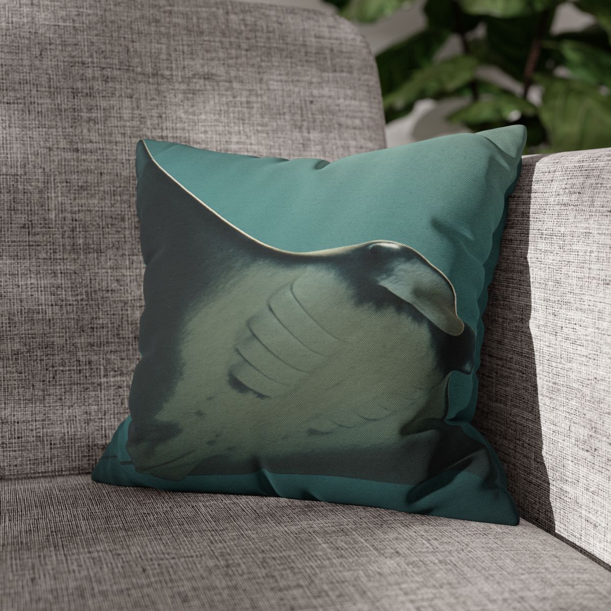 Silent Glide Giant Manta Ray personalized pillow covers