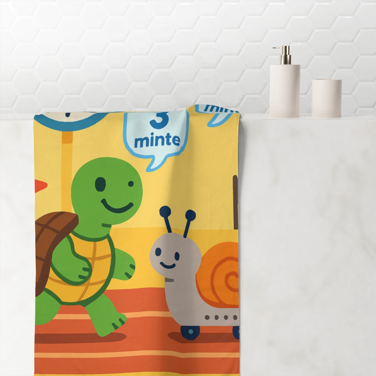 Time Dilation Turtle Race comfortable face towels