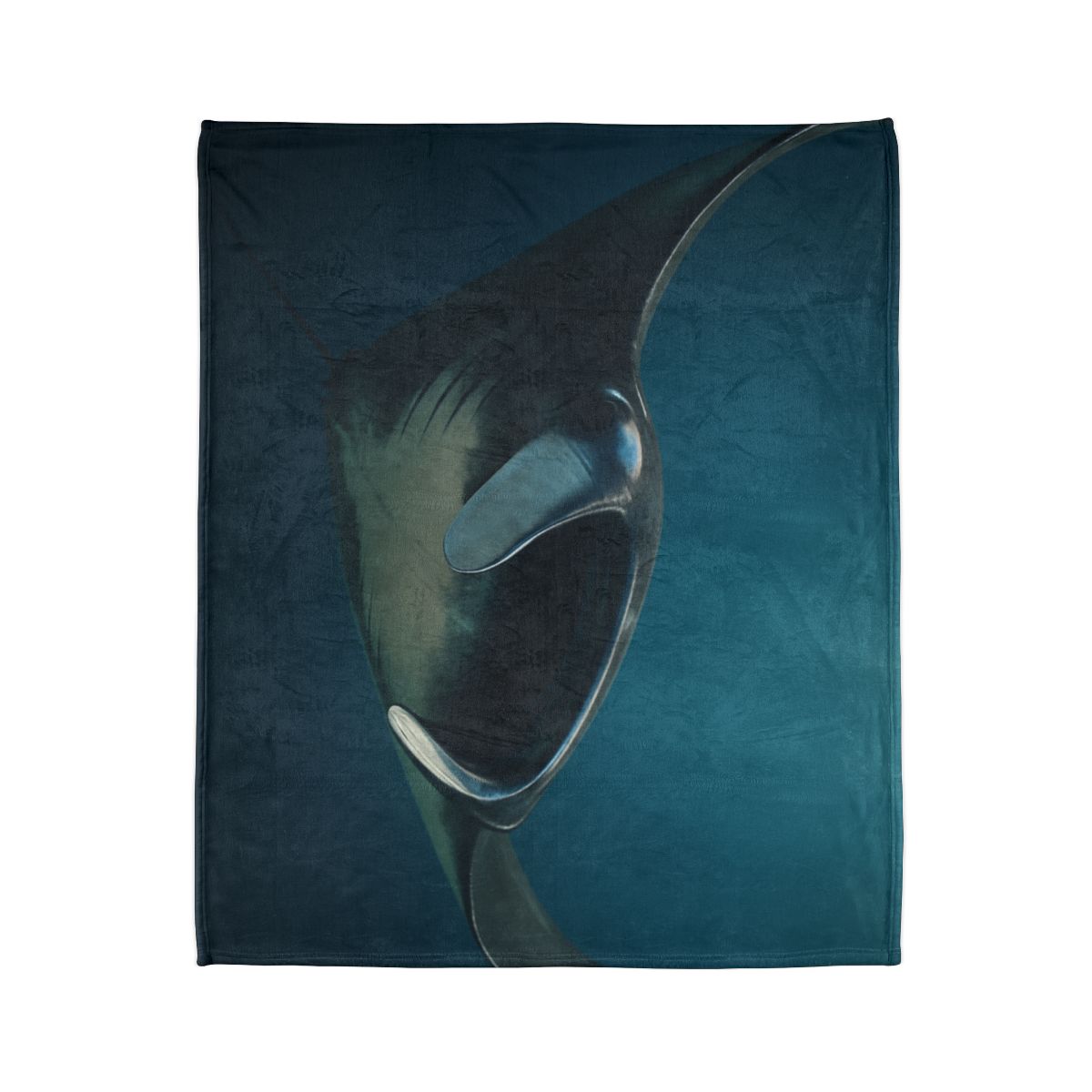 Starlit Glide Manta Ray soft fleece blankets