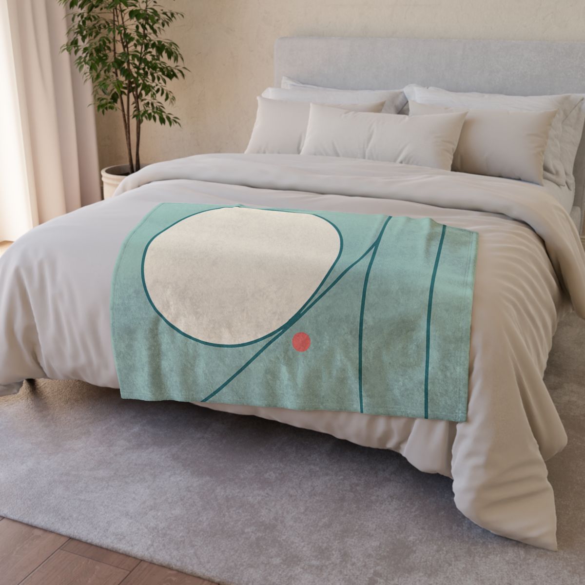 Quiet Trio With Offset Arc soft fleece blankets