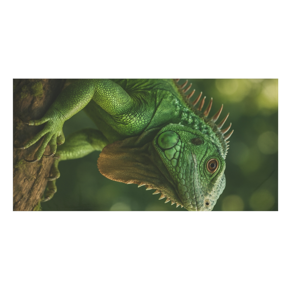 Emerald Poise Green Iguana comfortable face towels