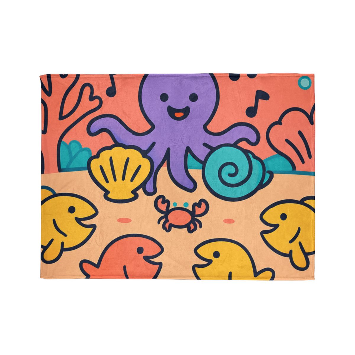 Coral Concert Undersea personalized cozy blankets