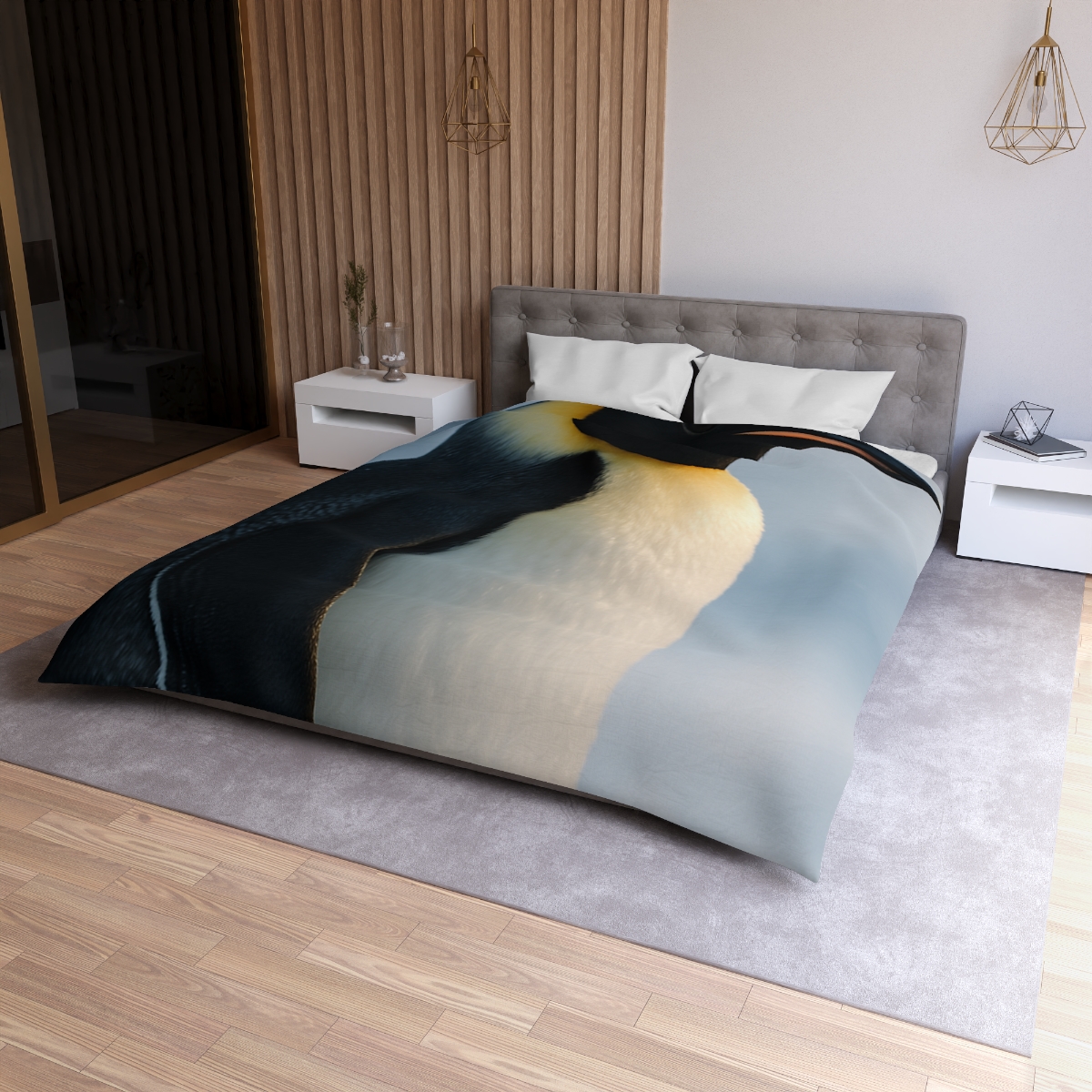 Glacier Gaze Emperor Penguin stylish duvet covers