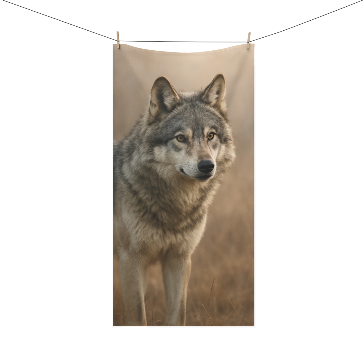 Dawn Sentinel Grey Wolf unique gift towels