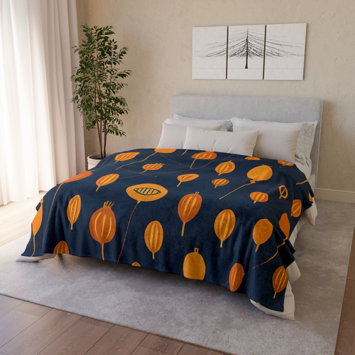 Seed Pod Constellation soft fleece blankets