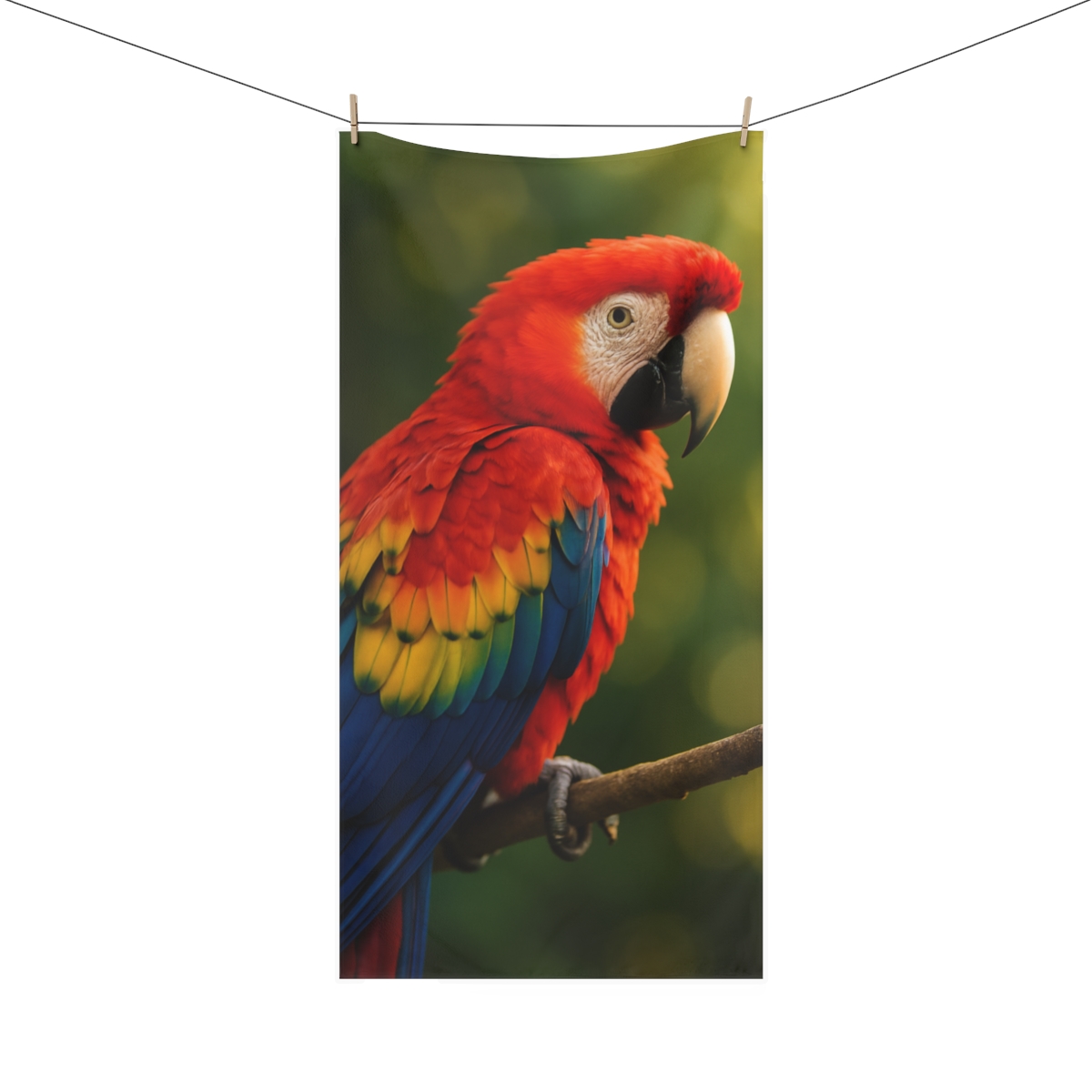 Crimson Crowned Scarlet Macaw comfortable face towels