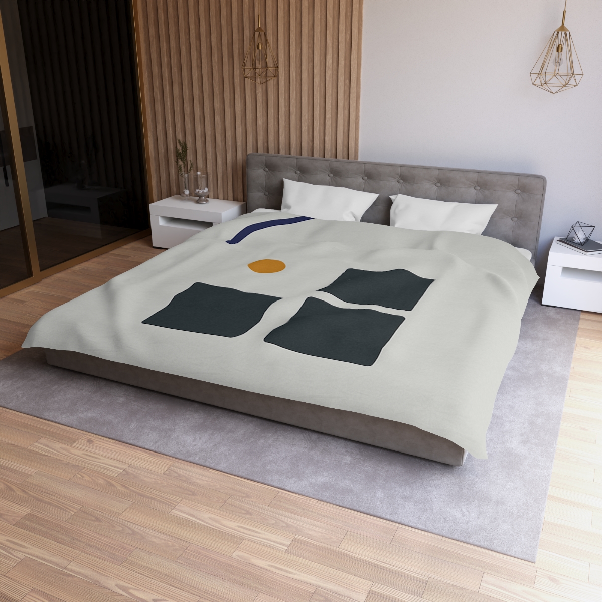 Missing Cell Grid With Offset Arc personalized bedding duvets