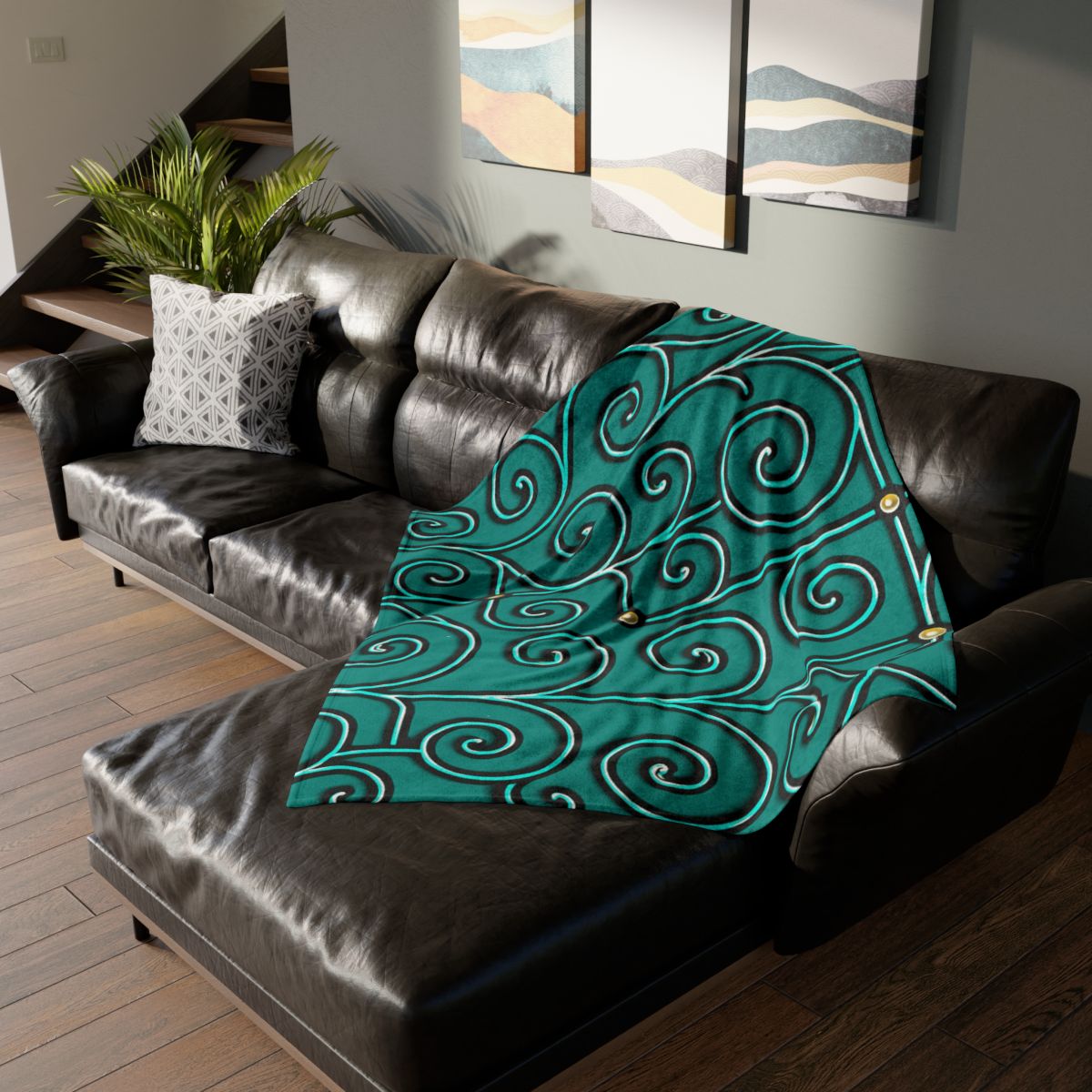 Tendril Circuit Lattice decorative home blankets