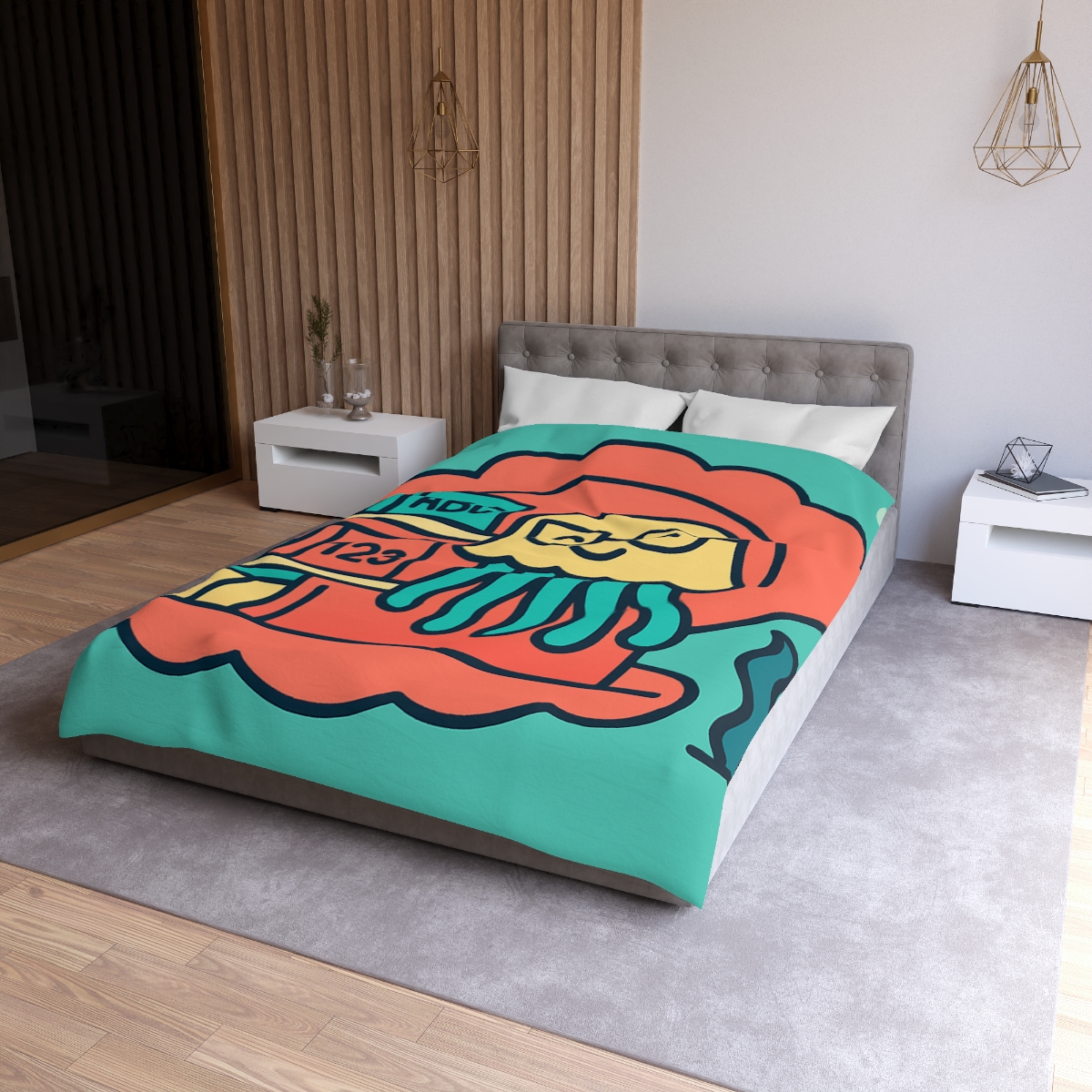 Nebula Jellyfish Library personalized bedding duvets