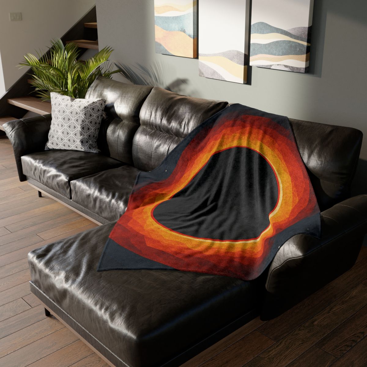 Event Horizon Paper Cut Silhouette stylish throw blankets