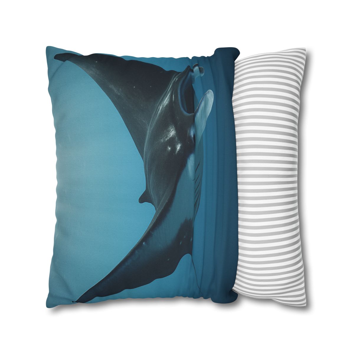Manta Ray Silent Glide designer print pillow cases