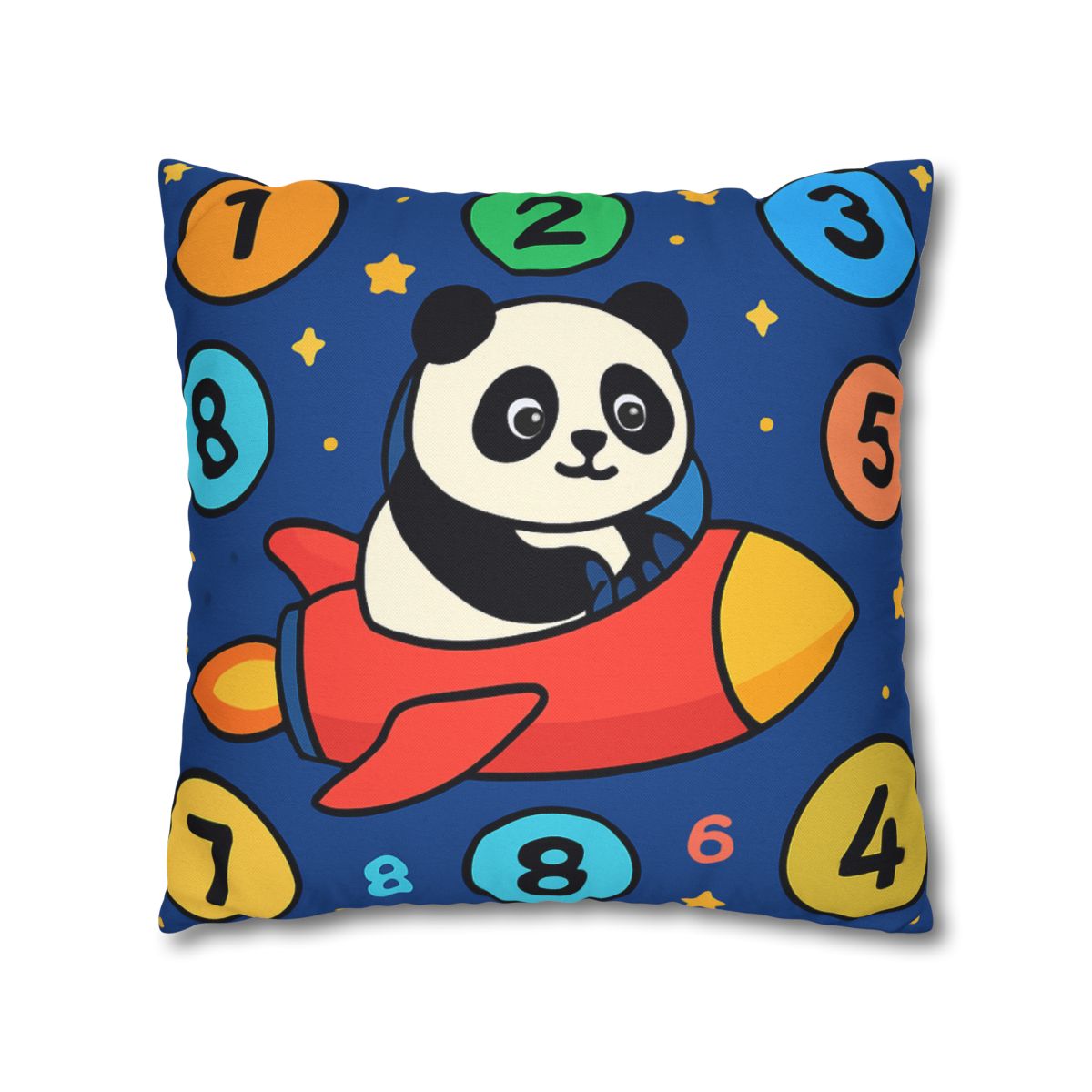 Rocket Panda And The Number Planets designer print pillow cases
