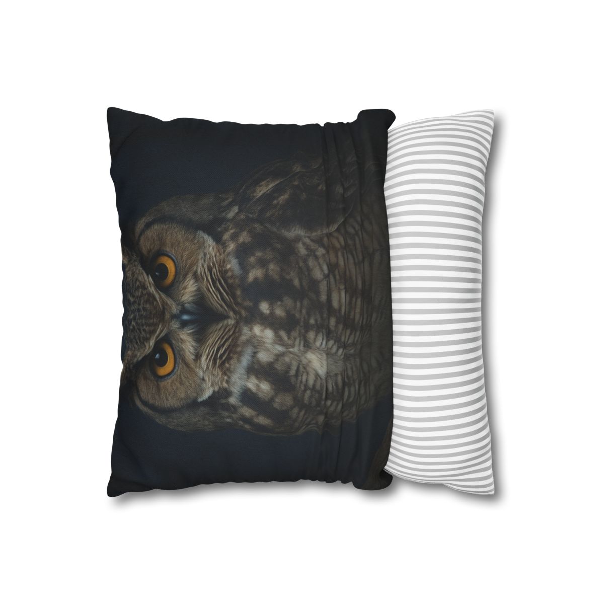 Silent Drift Great Horned Owl personalized pillow covers