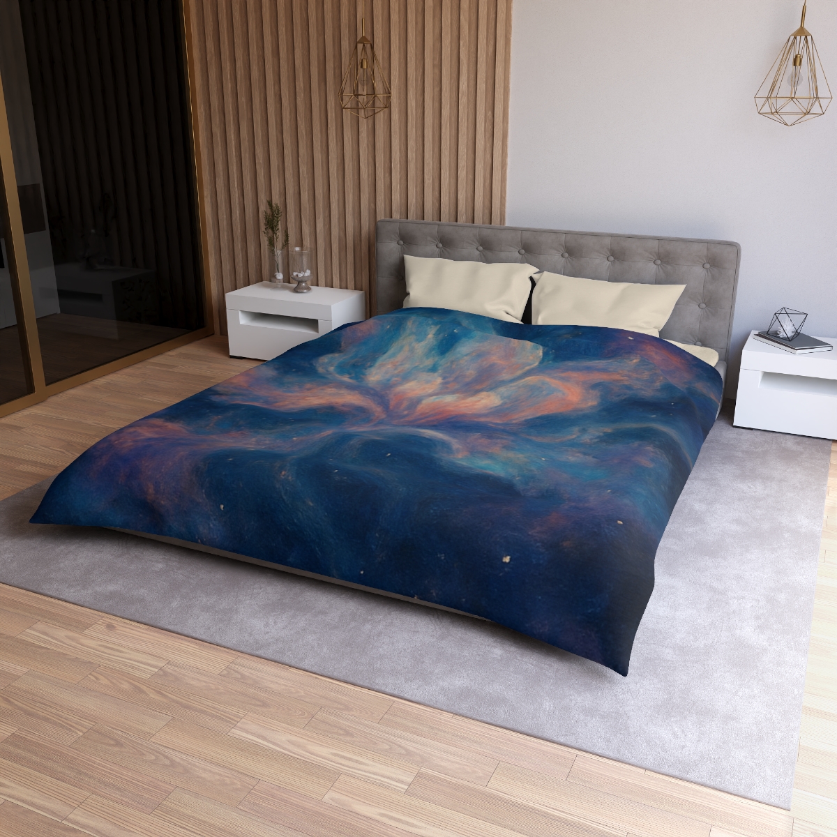 Velvet Plasma Bloom Tapestry custom duvets