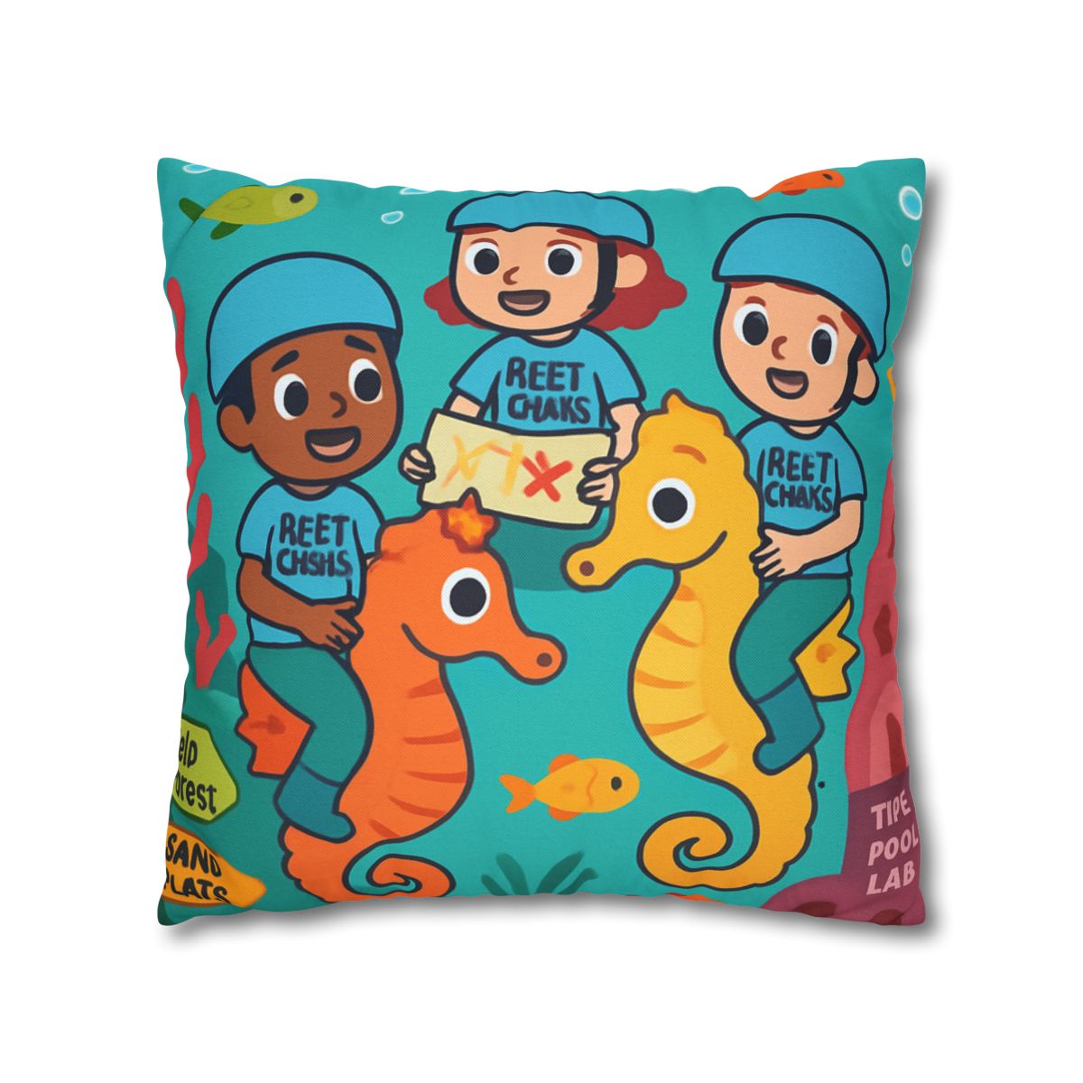 Coral City Map Of The Friendly Reef Rangers comfortable bedding pillow covers