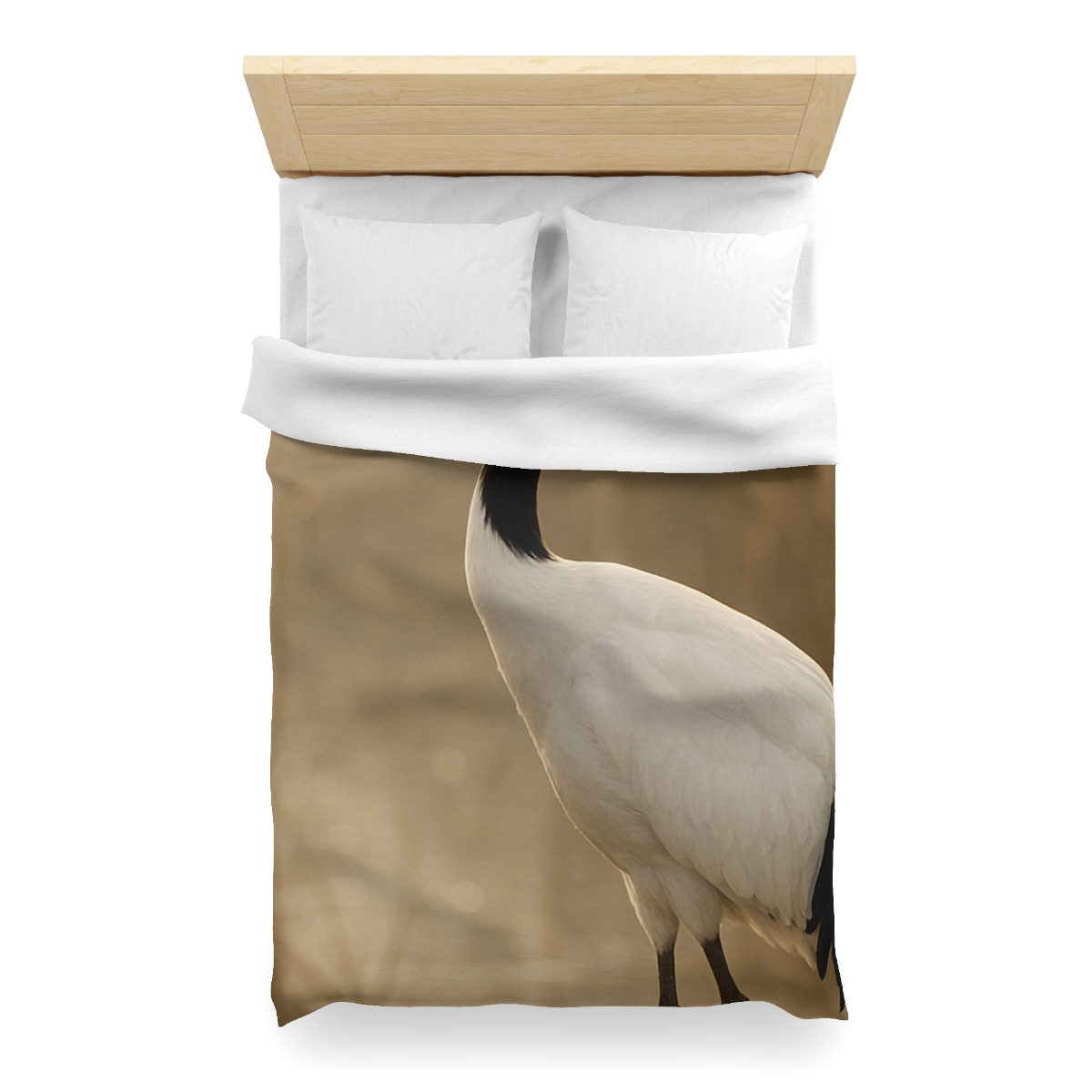 Silent Poise Red Crowned Crane soft comforter duvets