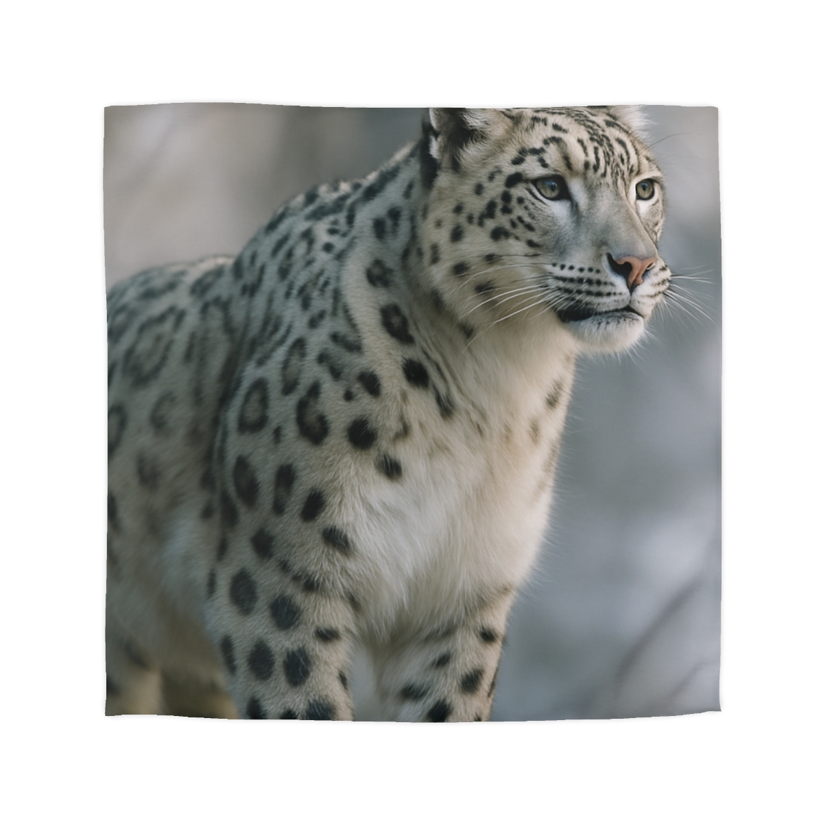 Cliff Phantom Snow Leopard soft comforter duvets