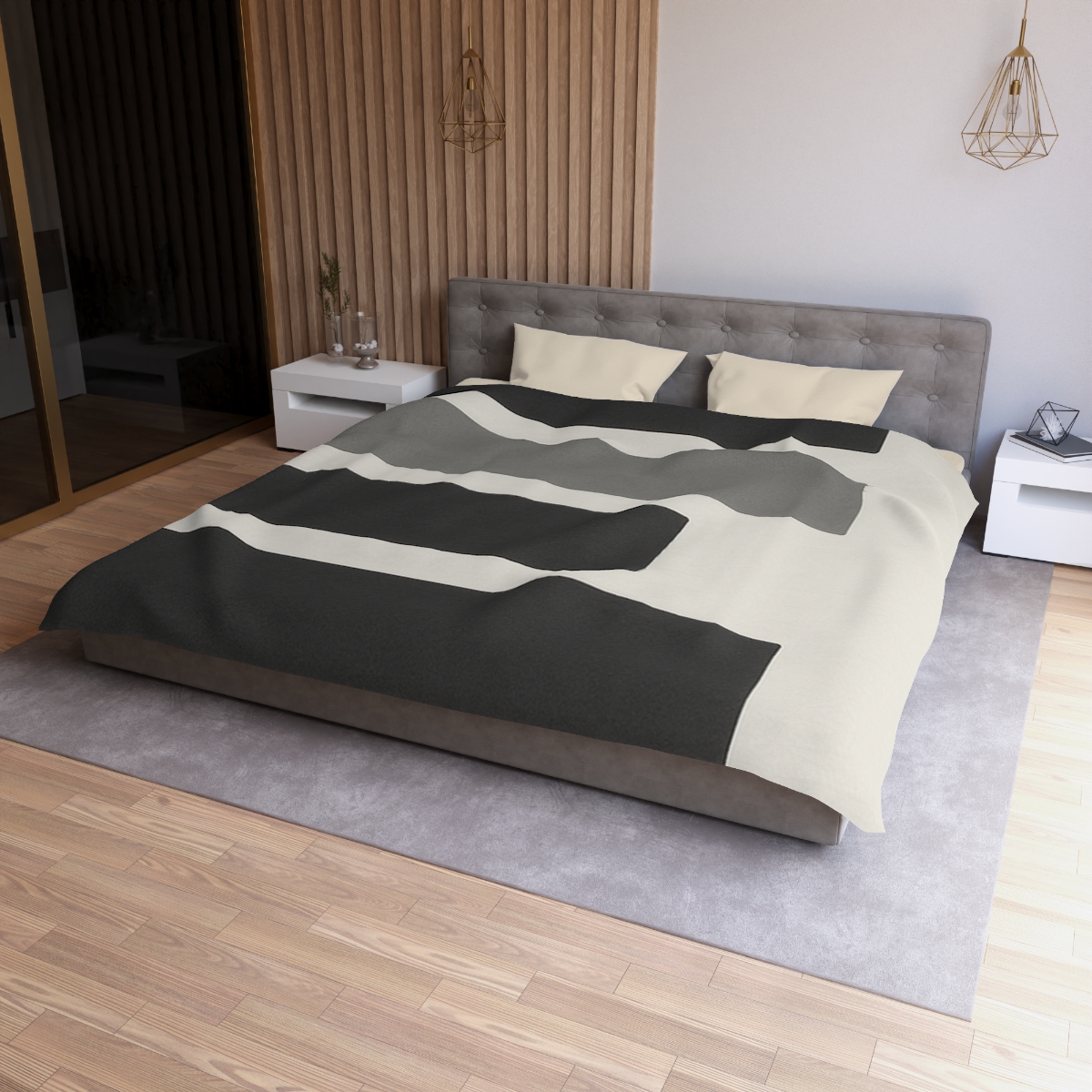 Stacked Bars With Open Gap unique patterned duvets