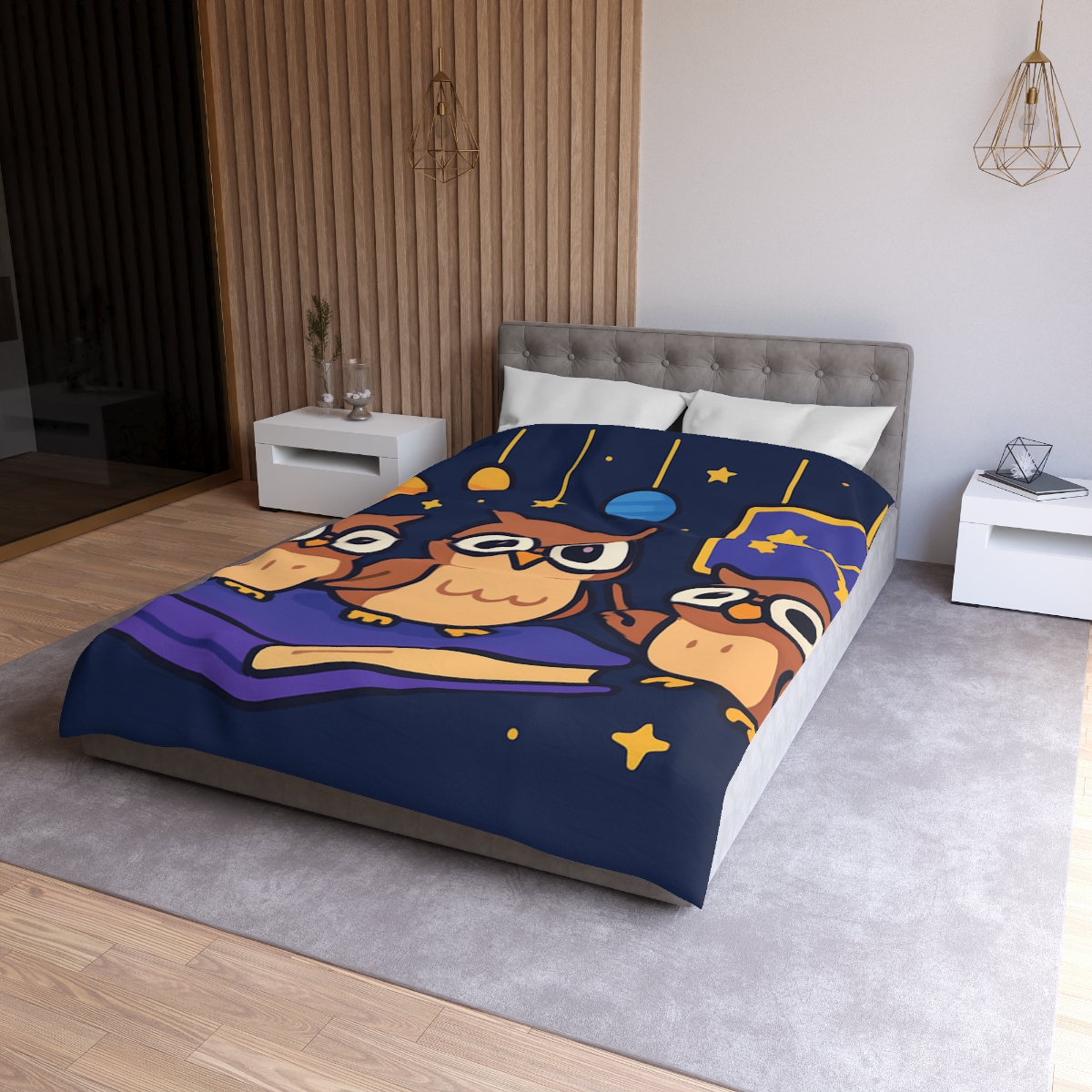 Galaxy Library Of The Wise Owls warm winter duvets