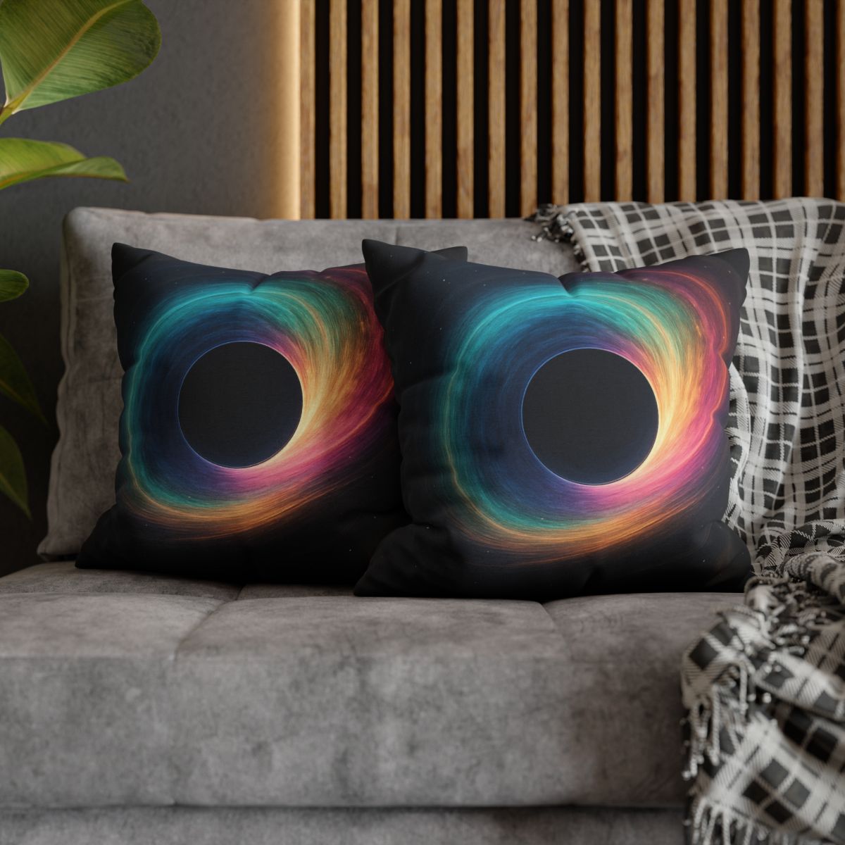 Prismatic Singularity Bloom personalized pillow covers