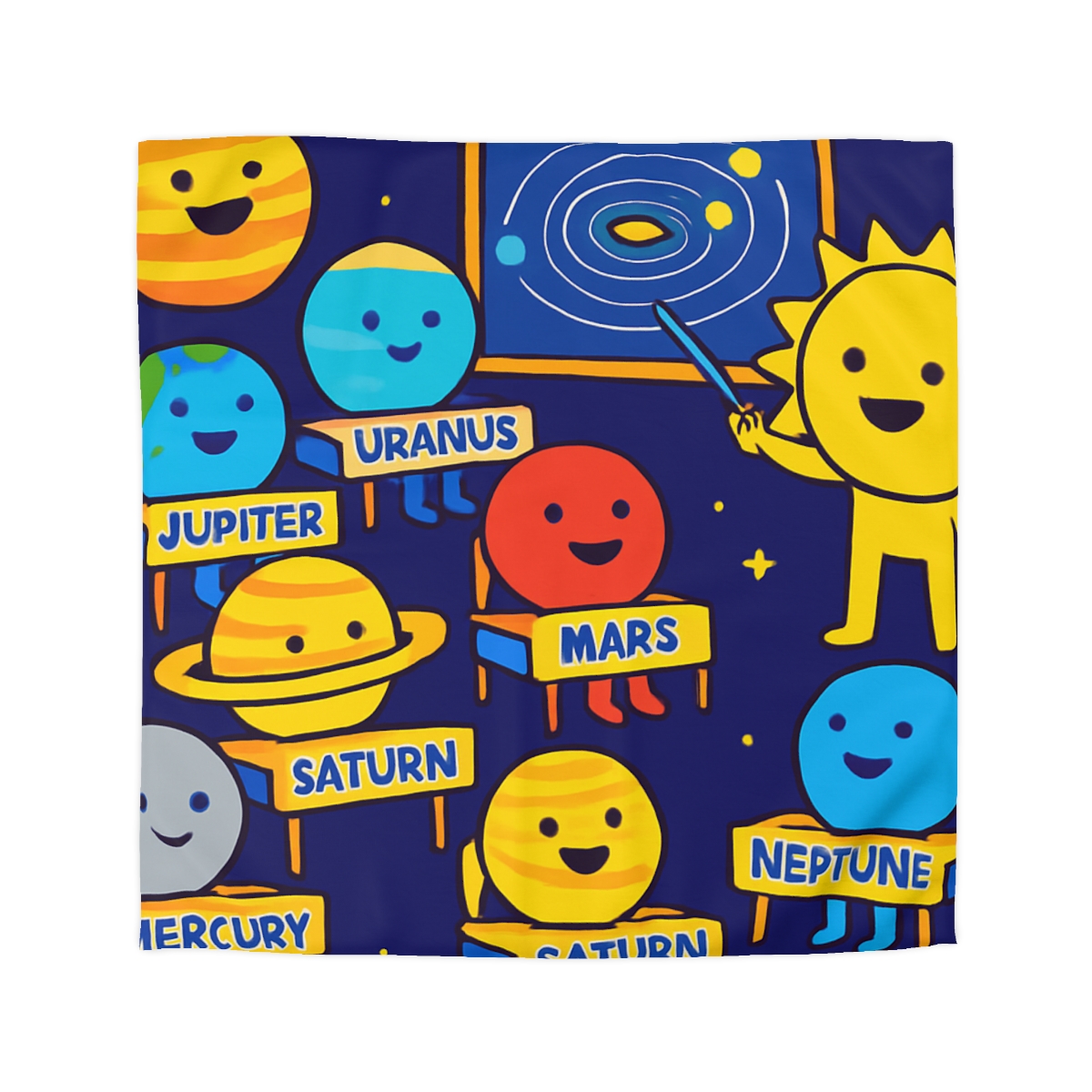 Planet School In The Sky custom duvets