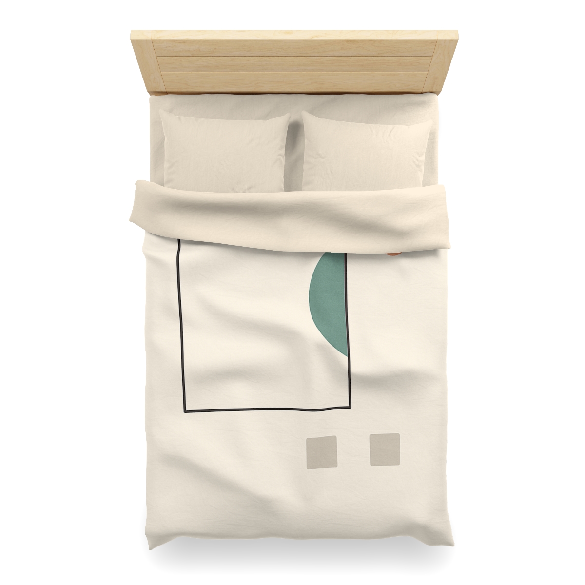 Offset Frame And Crescent Pause custom duvets