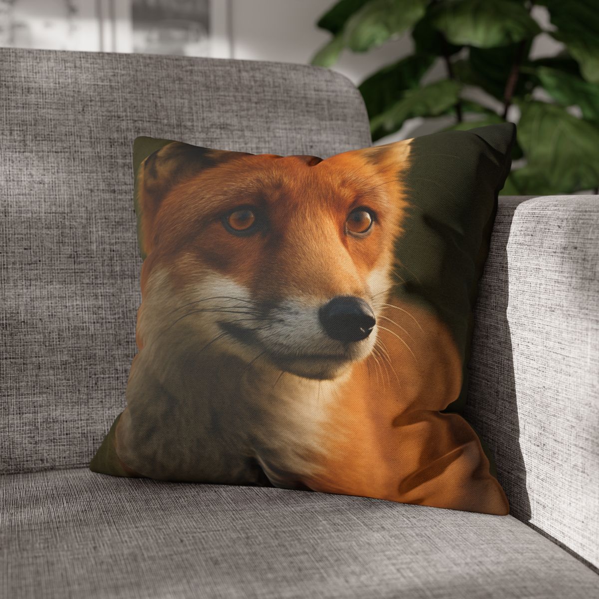 Crimson Whisper Red Fox stylish decorative pillowcases