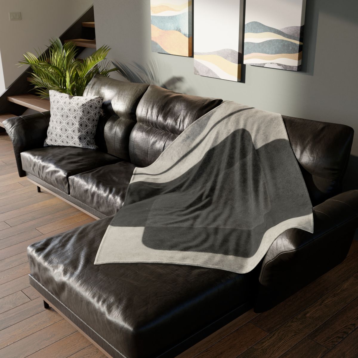 Offset Rectangle Harmony decorative home blankets