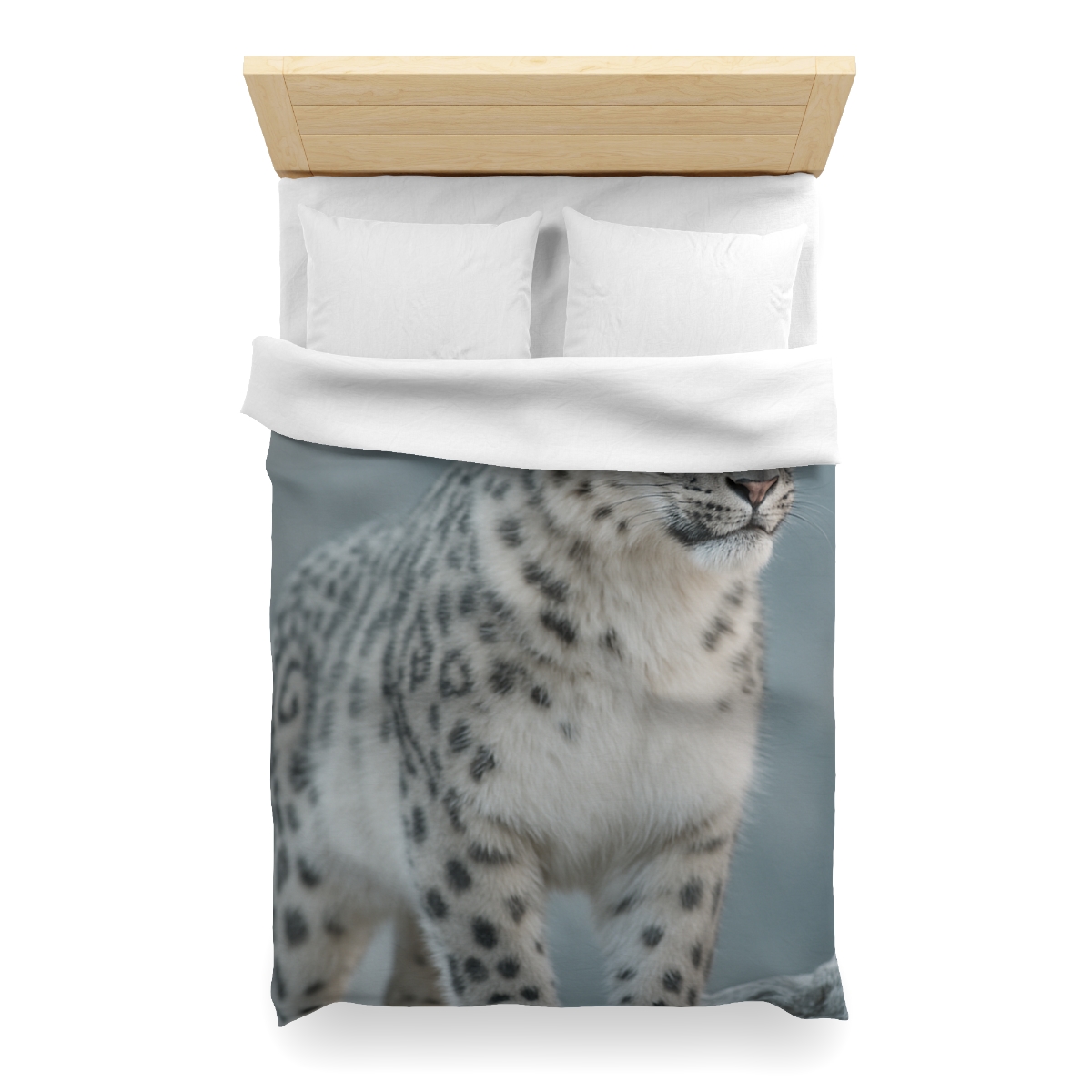 Ridge Phantom Snow Leopard soft comforter duvets