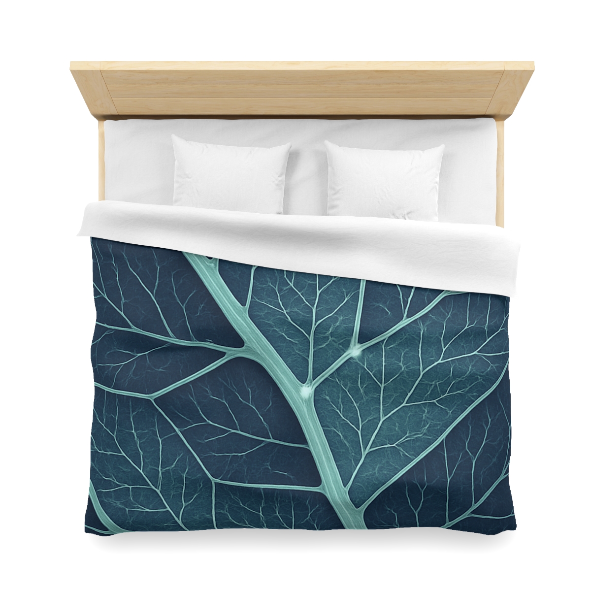 Leaf Vein Circuit Map designer printed duvets