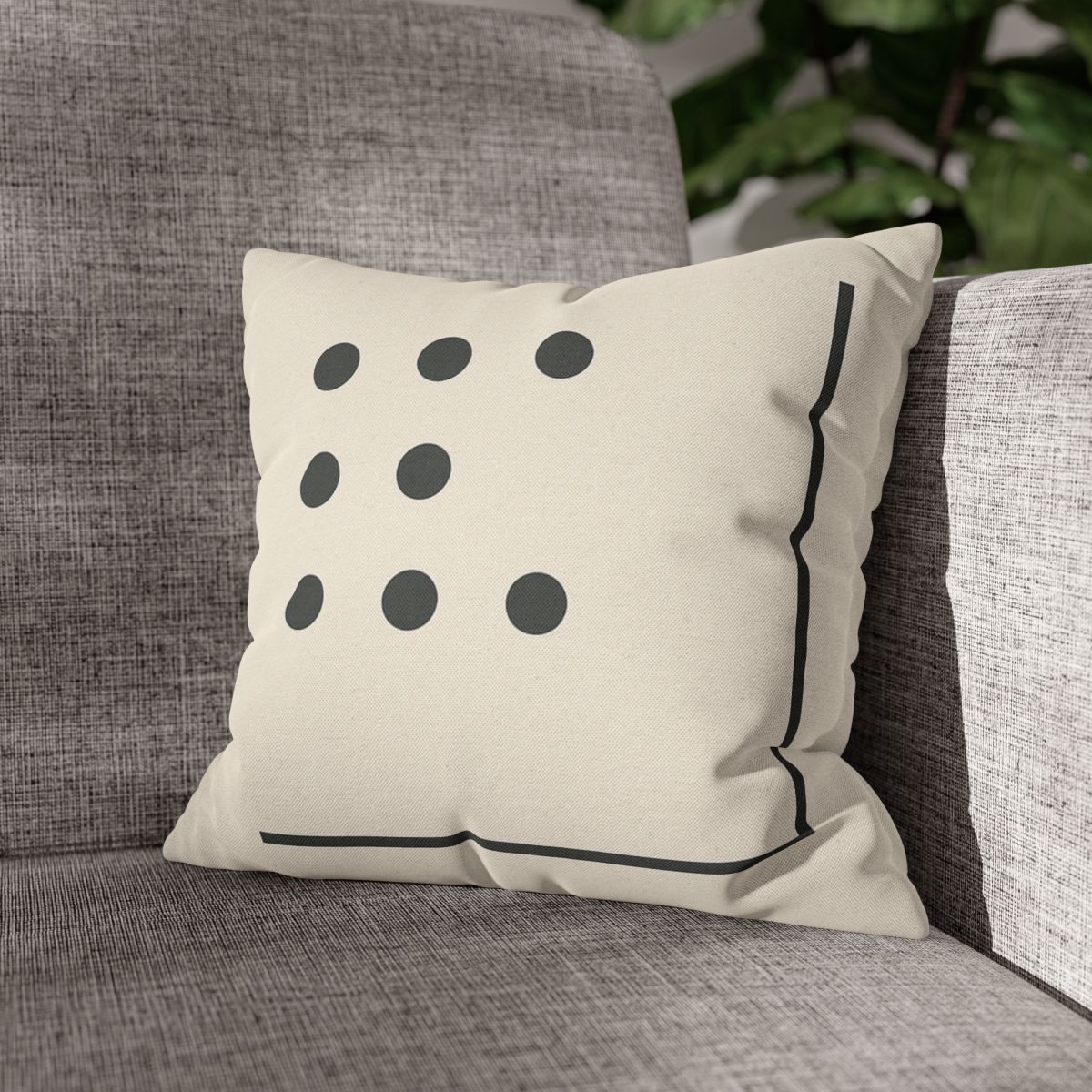 Sparse Dot Grid With Broken Frame trendy patterned pillow cases