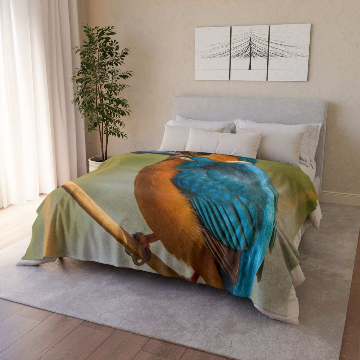 Prism Flash Common Kingfisher warm winter blankets