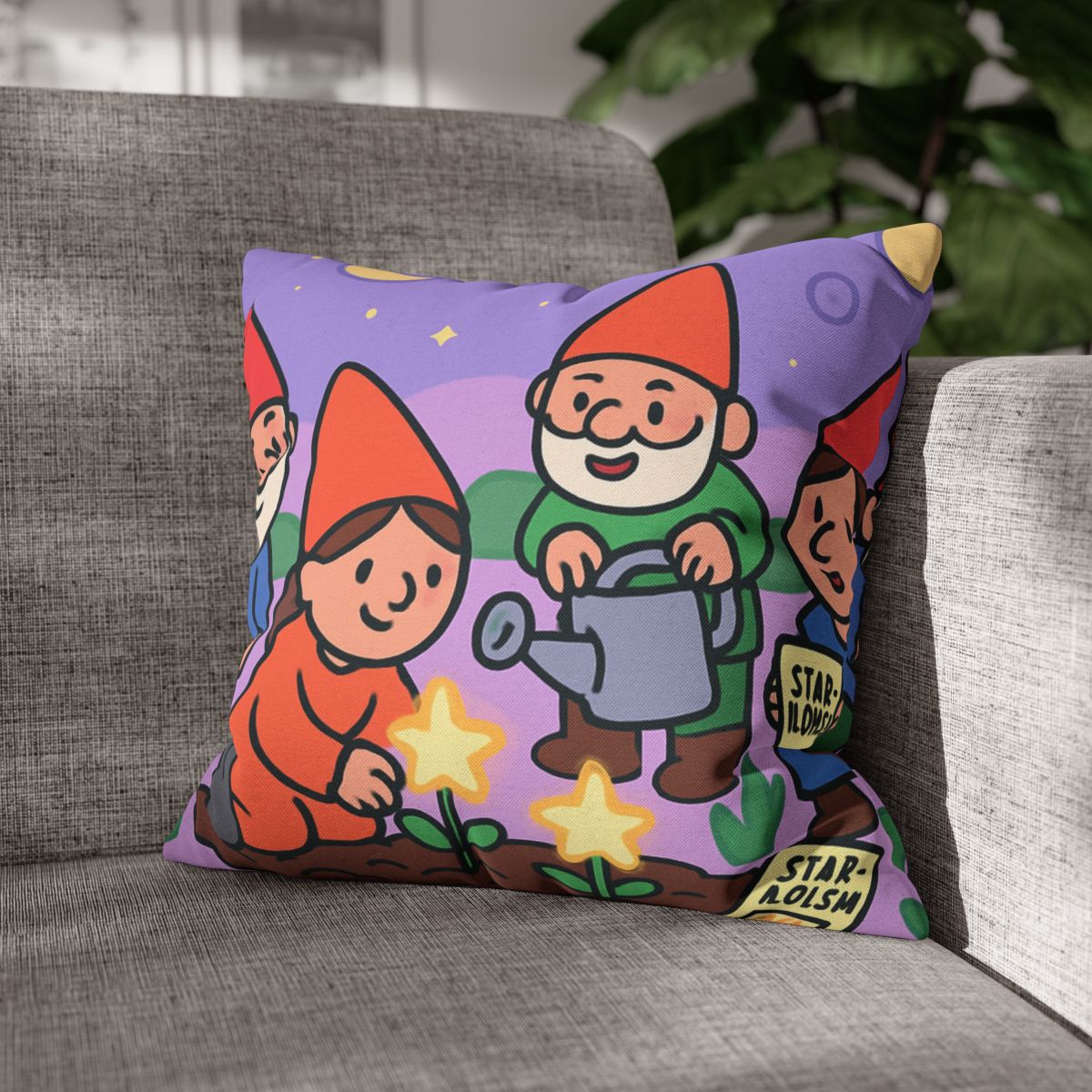 Galactic Garden Gnomes unique gift pillow cases