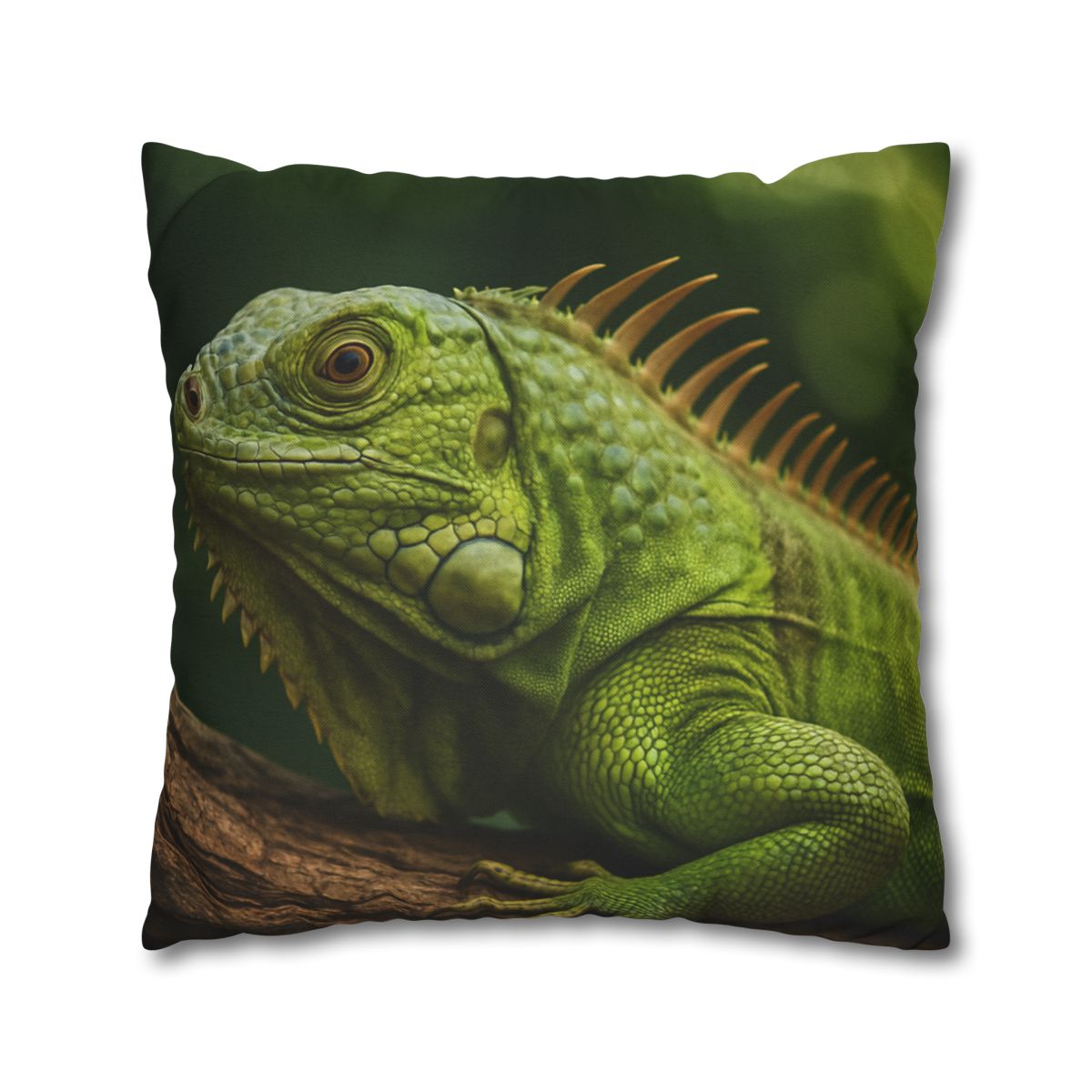 Verdant Gaze Green Iguana soft cotton pillow cases