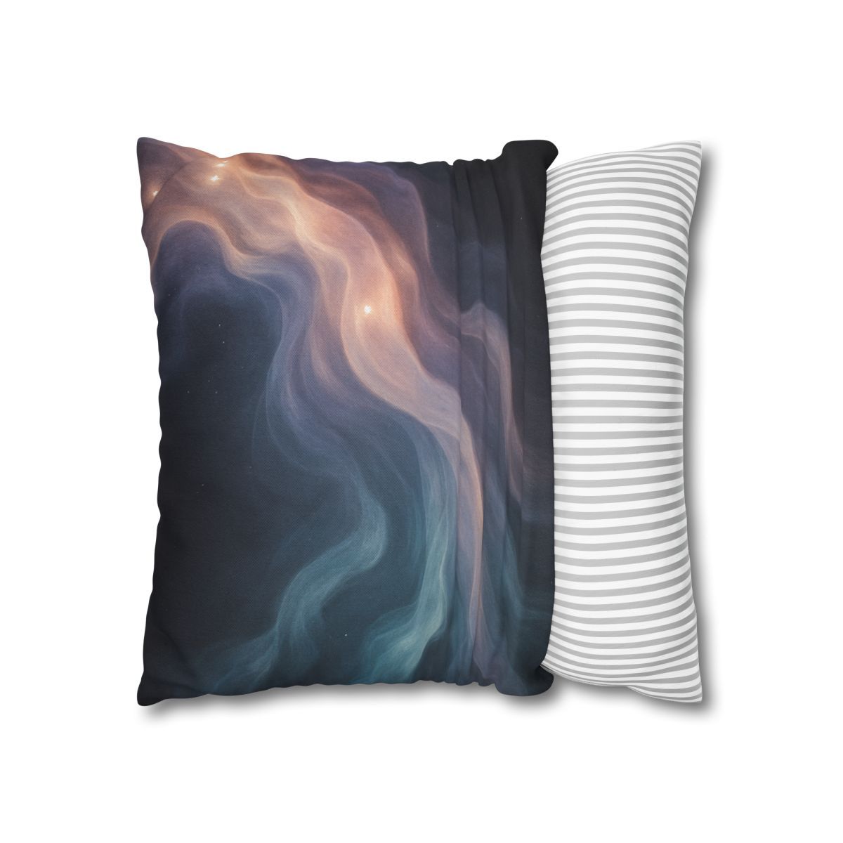 Prismatic Nebula Silk Drift personalized pillow covers