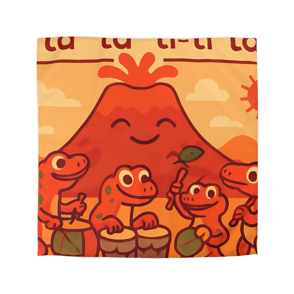 Volcano Drum Band Of The Rhythm Lizards designer printed duvets