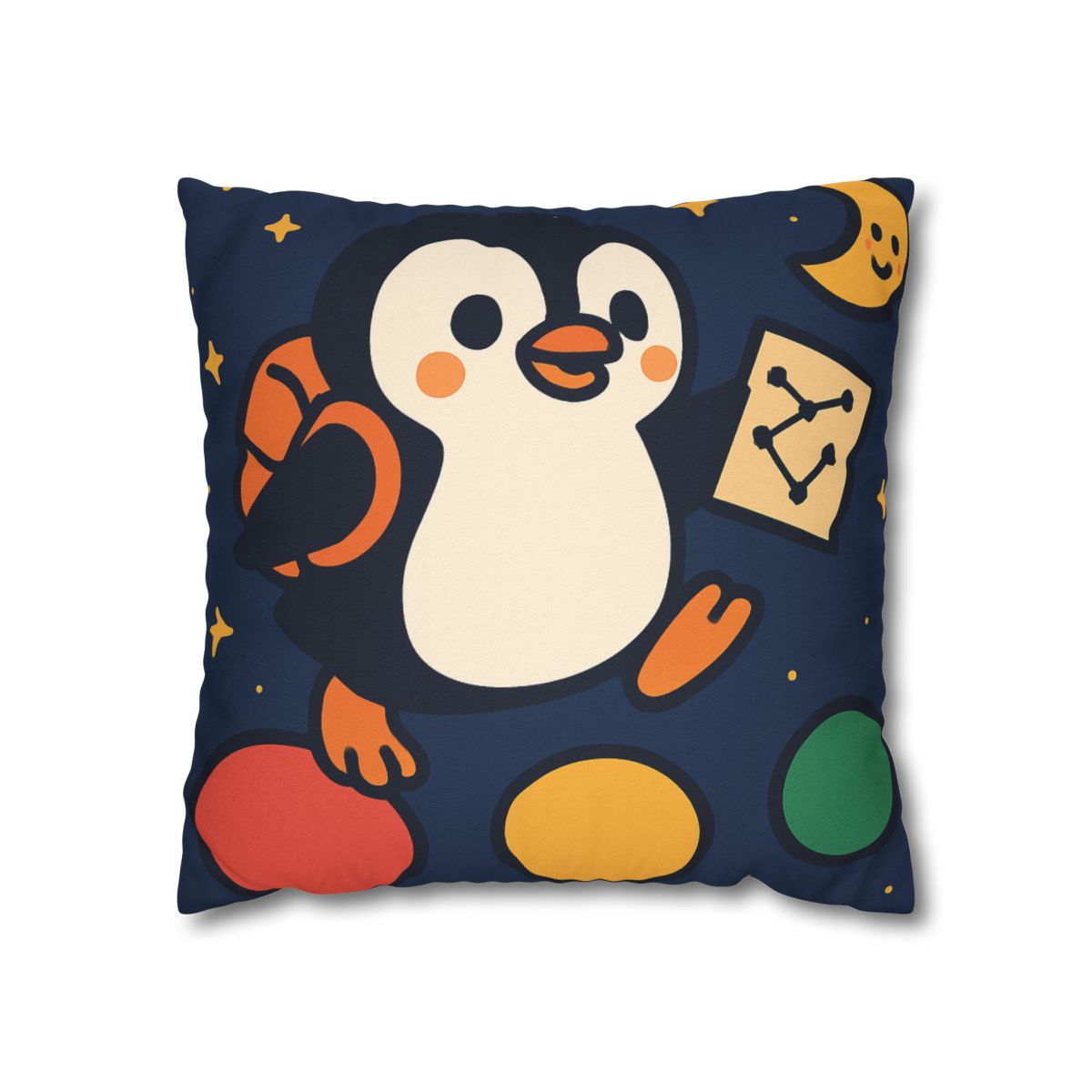 Planet Hopping Penguin Explorer comfortable bedding pillow covers