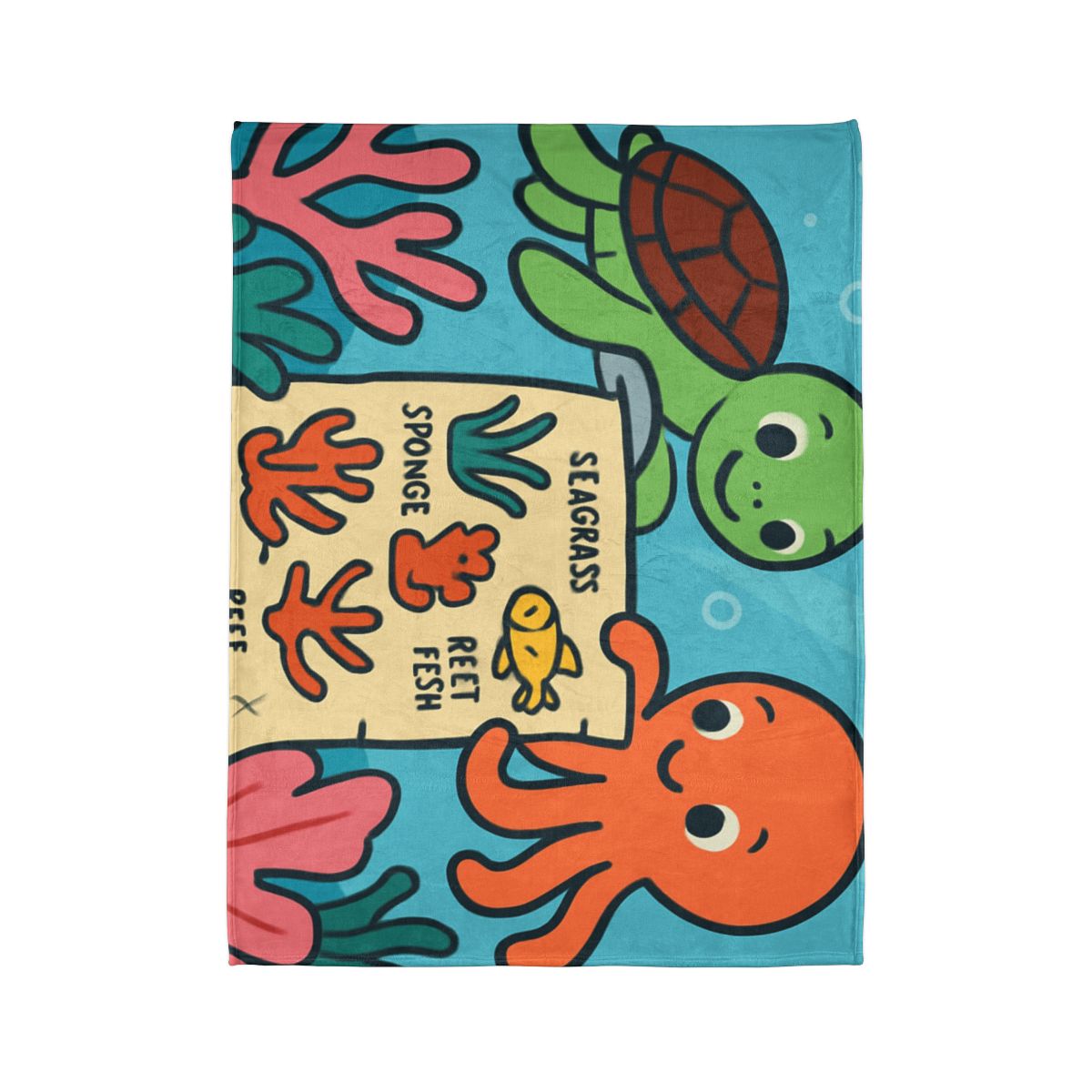 Coral Reef Map Makers decorative home blankets