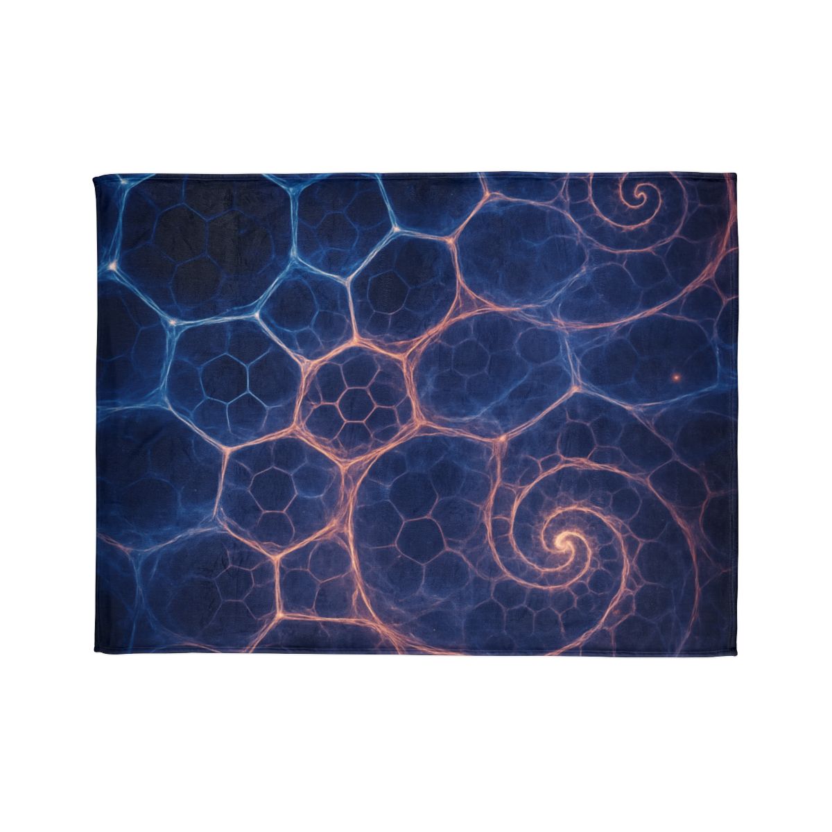 Fractal Nebula Lattice soft fleece blankets