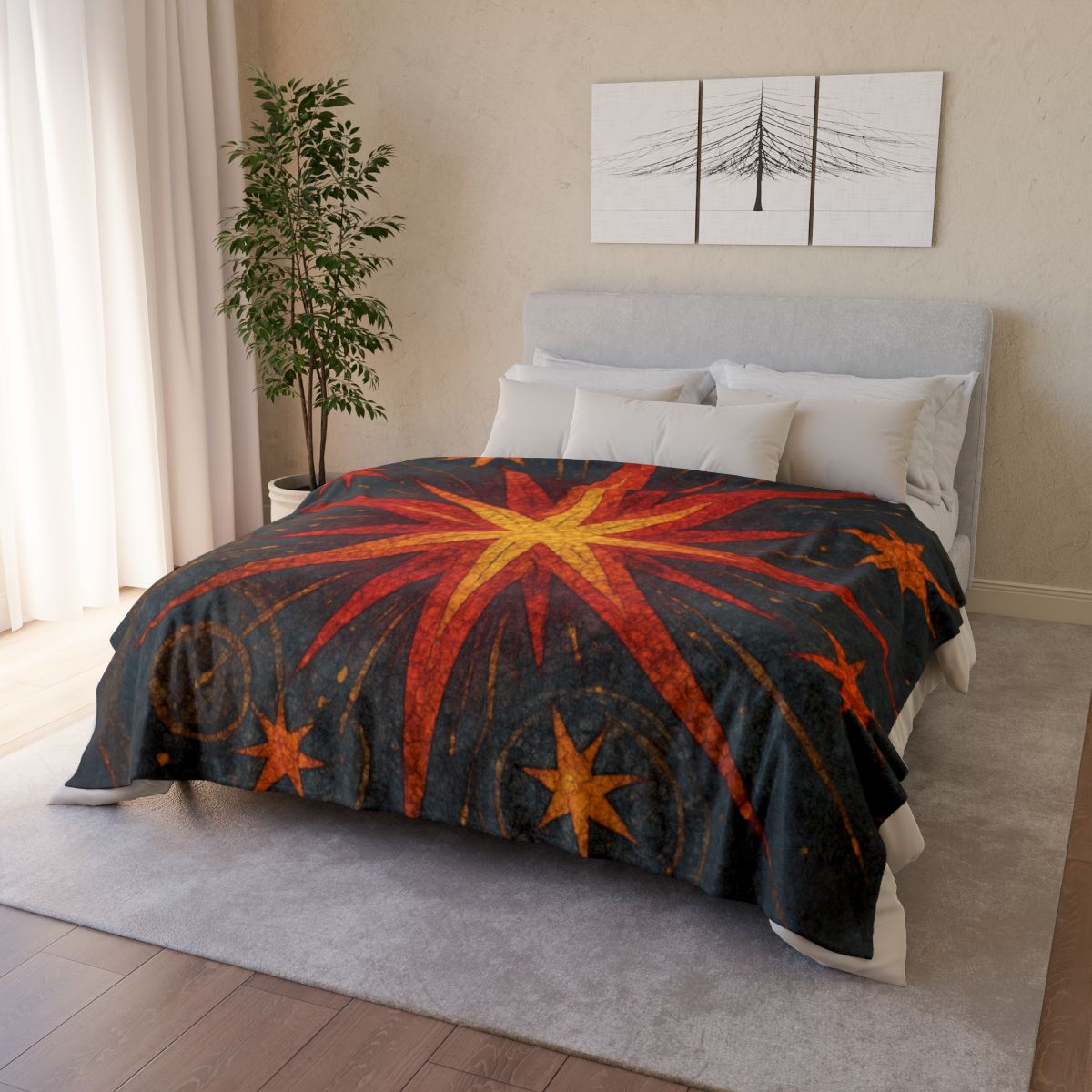 Starburst Cluster Mosaic designer printed blankets
