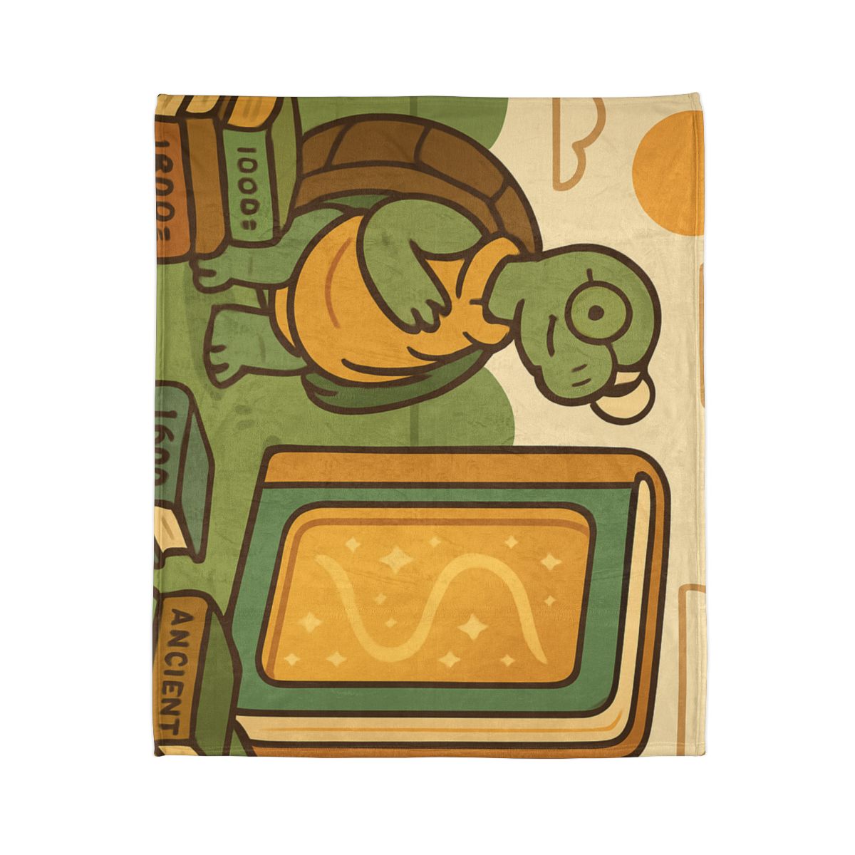 Time Traveling Tortoise Library designer printed blankets